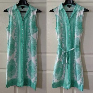 The Limited Ashton Mint Green Button Down Dress - S